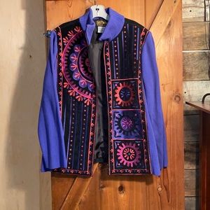 Suede and sweater jacket